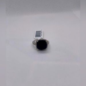 Black Onyx diamond ring